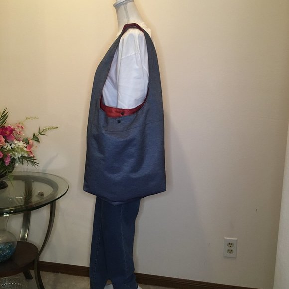 Reversible Carryall Hobo Sack - Teagarden Originals "Claire" - Picture 3 of 9